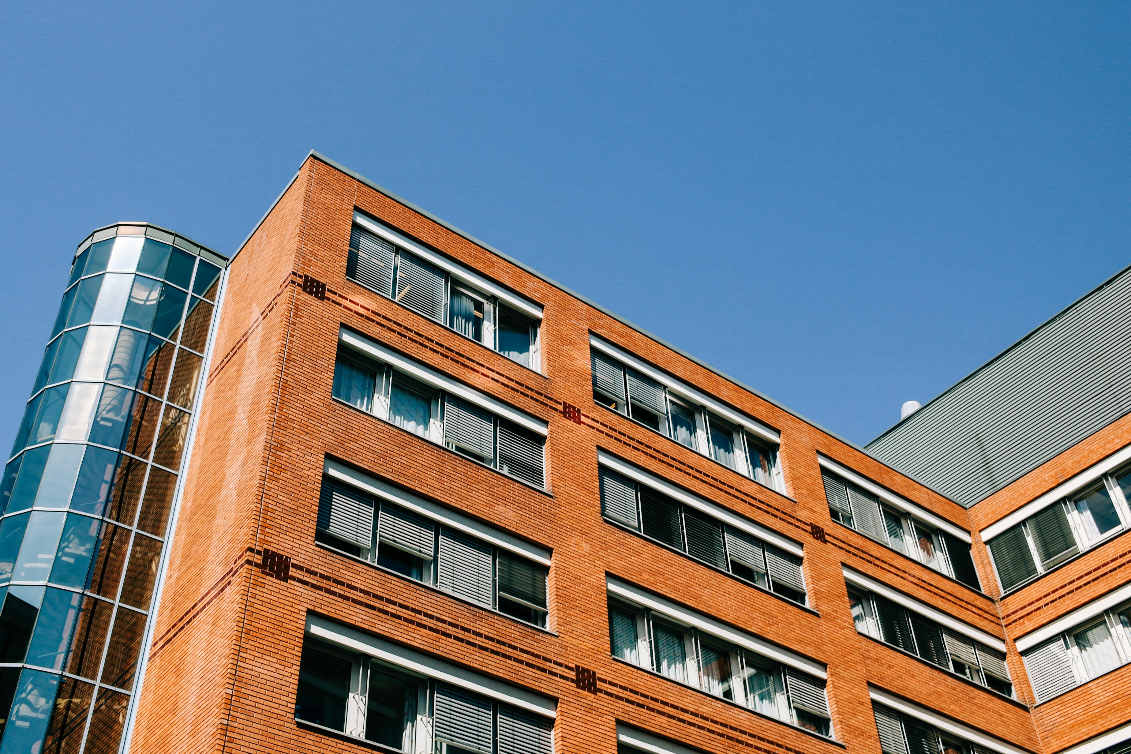 Brick apartment building